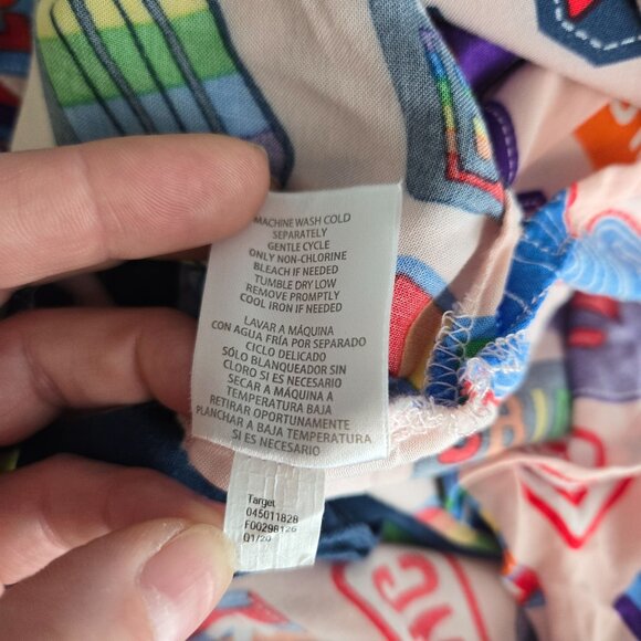 Trinity Collective size Medium rainbow Unicorn pride button up short sleeve - Picture 7 of 10